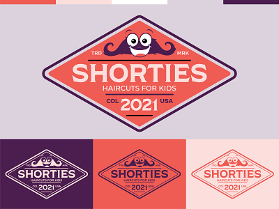 Shorties Haircuts for Kids - Badge badge badge design branding design illustration logo logos vector