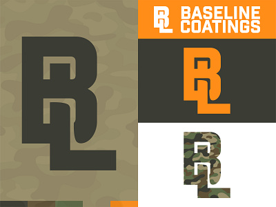 Baseline Coatings Roofing branding brandingdesign camo design illustration logo logos roofing vector