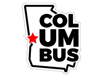Columbus, GA Sticker georgia logos stickers