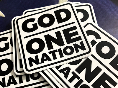 One Nation Under God - Sticker america god one nation under god patriotic patriotism stickers