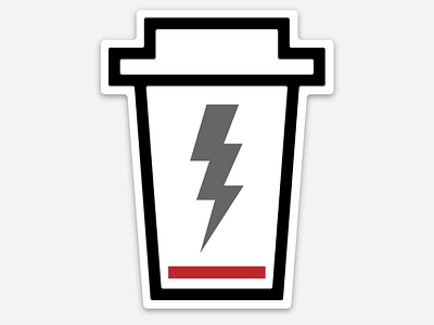 Charge Me Up Sticker Design coffee sticker vector