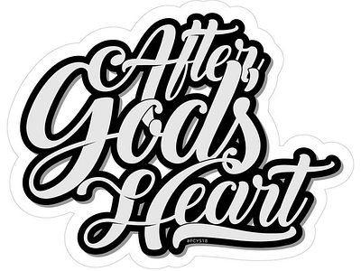 After God’s Heart - Sticker & Lettering