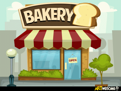 Bakery Shop Building - Cartoon Illustration by Muhamad Rizqi on Dribbble
