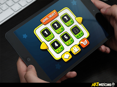 Freebie - Artwesome Mobile Game Level Select artwesome cartoon download free freebie fun game gui level select mobile