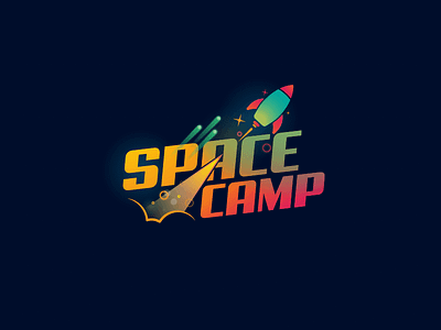 Space Camp event logo astronaut camp hi logo nasa rocket space star universe vector world