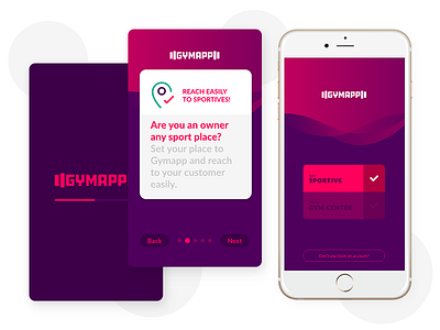 Gymapp app application gym mobile ui uidesign ux