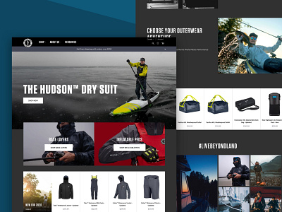 Mustang Survival accessories agency clothing design ecommerce homepage homepagedesign iamota shopify shopify plus ui ux design ui design ux design