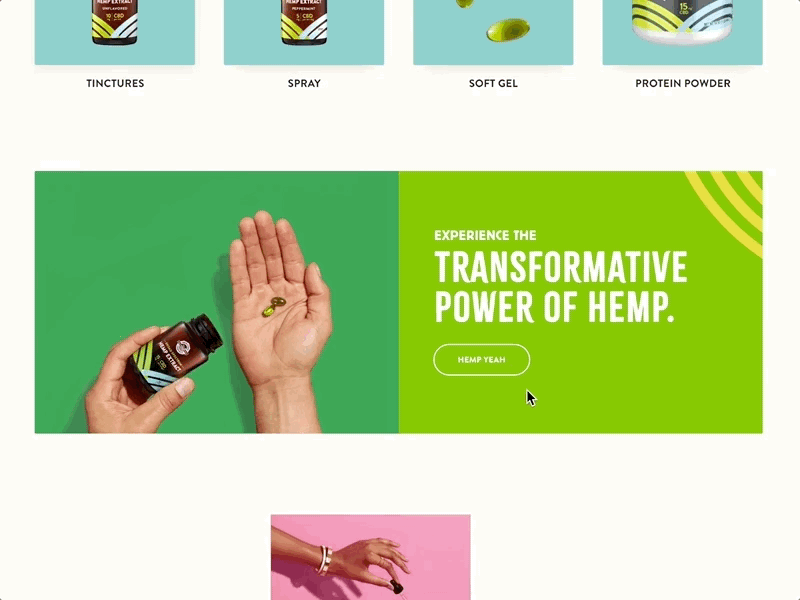 Content Panel animation annimation branding card cbd cbd oil content panel ecommerce grid design health hover iamota information product ui ui design ux ux design vector wellness