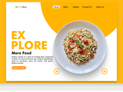 Web design about food branding food graphic design ui