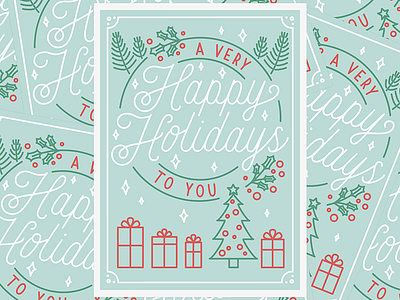Happy Holidays card christmas hand lettering holiday cards holidays lettering vector lettering