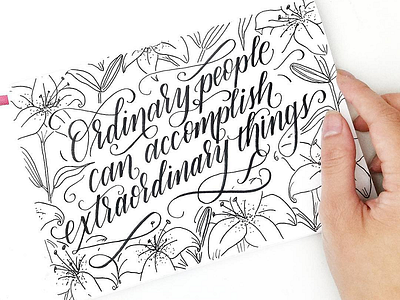 Ordinary People calligraphy hand lettering lettering quotes