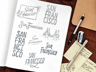 San Francisco Sketches design hand lettering illustration lettering sketches typography