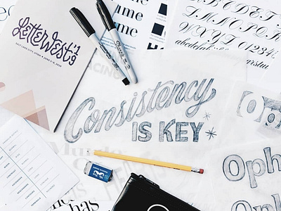 Consistency is Key calligraphy design hand lettering illustration lettering quotes typography