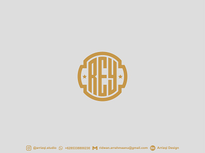 REY Monogram and Badge Logo Design apparel badge branding concept design design graphic design illustration illustrator logo logo designer logodesign logomaker logotype modern monogram monogramlogo retro typography vector vintage