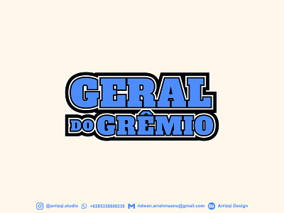 Geral Do Gremio Stiker Design apparel branding design graphic design illustration logo logodesign monogram typography