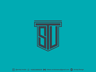 STU Monogram Logo Design apparel branding design graphic design illustration logo logodesign monogram typography