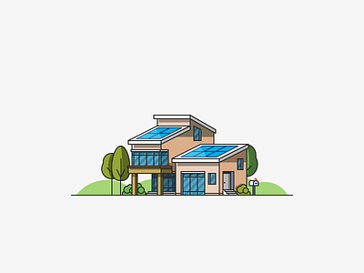 Solar Home by Kyle Goodrich for Voltage Ad on Dribbble