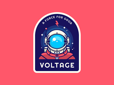 Voltage Astronaut Patch astronaut explore galaxy helmet nasa patch planet space star suit universe voltage