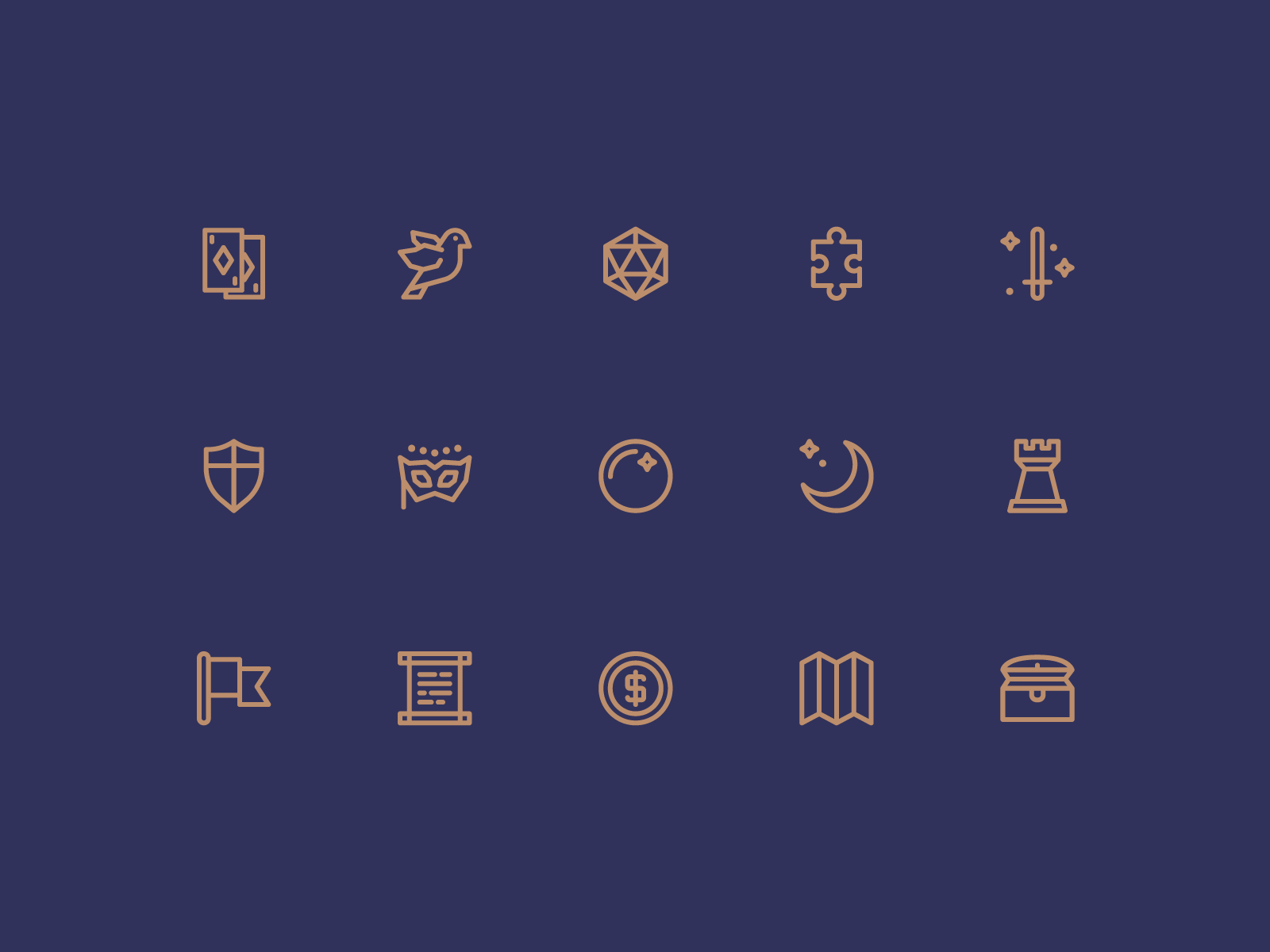 The Wizard's Chest – Icon Set by Kyle Goodrich on Dribbble