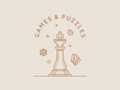 Games & Puzzles cards chess chest dice illustration king puzzles wizard