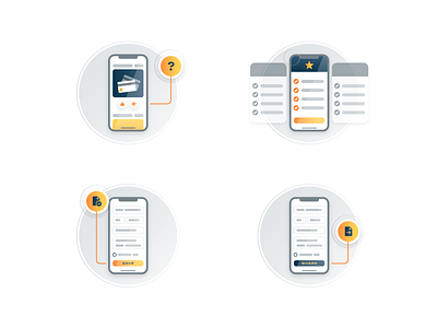 Customer Experience Concepts (Set 2) customer experience icons illustration mobile service tech ui