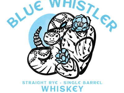 Blue Whistler Whiskey Label