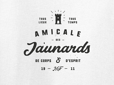 Amicale Jaunards crest rugby supporter