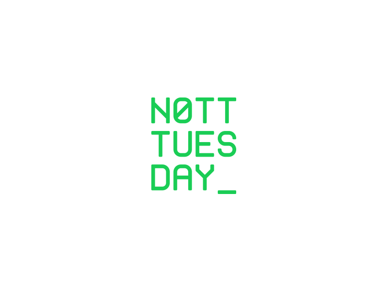 Nott Tuesday logo animated brand logo nott tuesday