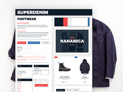 Superdenim style tile ecommerce style title