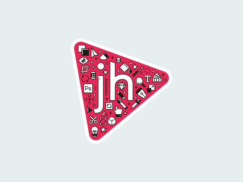 JH Stickers dots icons jh magnets net pattern red stickers web
