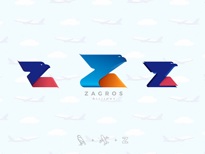 ZAGROS Airlines Logo Design branding design graphic design logo typography vector
