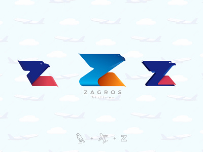 ZAGROS Airlines Logo Design