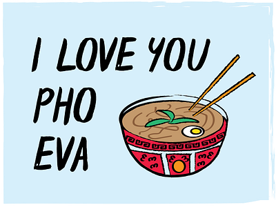 Pho Eva design hand drawn illustration photo valentines day