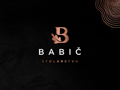 Babič logo b pictogram brand carpentry joinery leaf logo logodesign oak visual identity wood