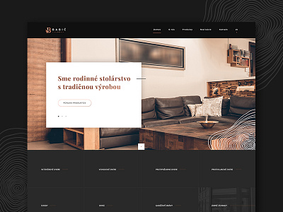 Babič Stolárstvo Webdesign carpentry dark design joinery ui ux web webdesing wood