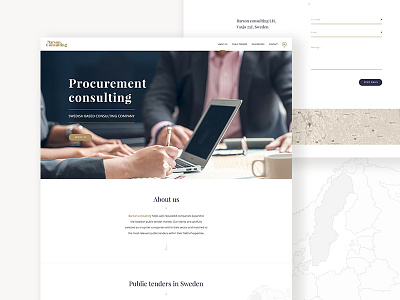 Barson Consulting Webdesign blue consulting finance gold homapage sweden swedish ui ux web webdesign