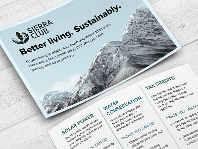 Sierra Club Sustainable Living Flyer colorado flyer mailer print sustainability