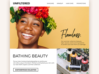 Unfiltered ecommerce site