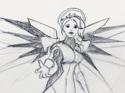 Mercy from Overwatch - Sketch