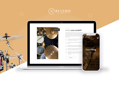 Reverie Drums Website design drum drums drumset music reverie website