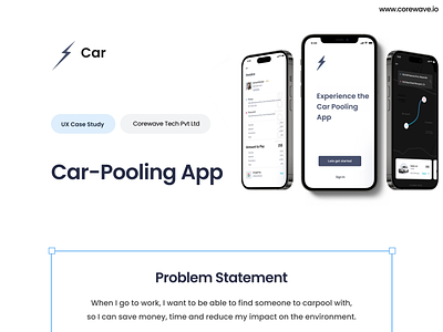 UX Case study - Green Living with Car Pooling