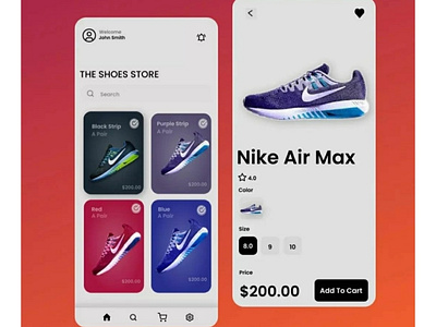 Nike app design.