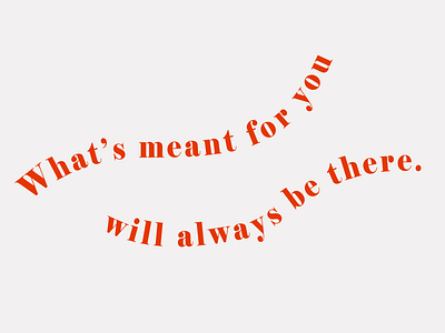Meant To Be logo positivity quotes typography