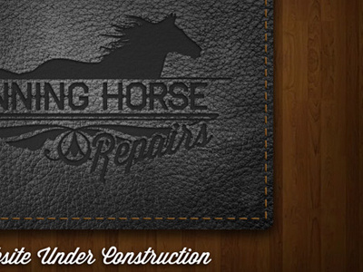 Running Horse Repairs holding page horse leather logo under construction website