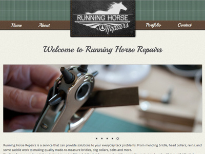 Running Horse Repairs Website css3 design horse html photoshop web