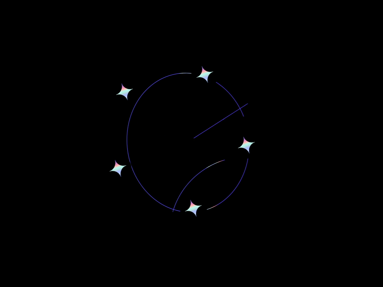 world—stars animation animation after effects gradients illustration loop motion stars world