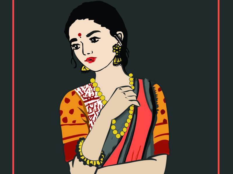 traditional Bangladeshi girl by Kemeli Mukta on Dribbble