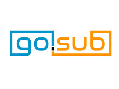 Go Sub blue branding icon logo orange vector yellow