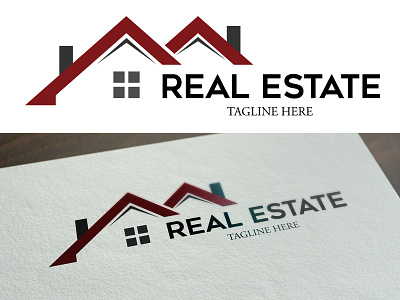 Real Estate Logo Design abstract building business company concept corporate creative design estate home house icon illustration logo modern property real sign symbol vector