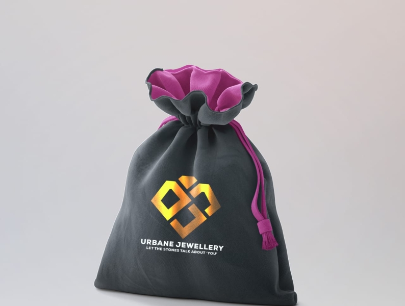 3D design of a velvet jewelry bag 3d animation branding logo motion graphics motiondesign